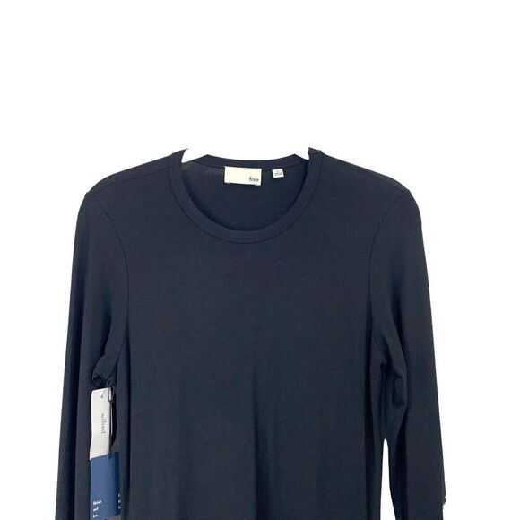 Aritzia Wilfred Free Macpherson asymmetric hem dress Size S black boho lagenlook - Picture 2 of 8